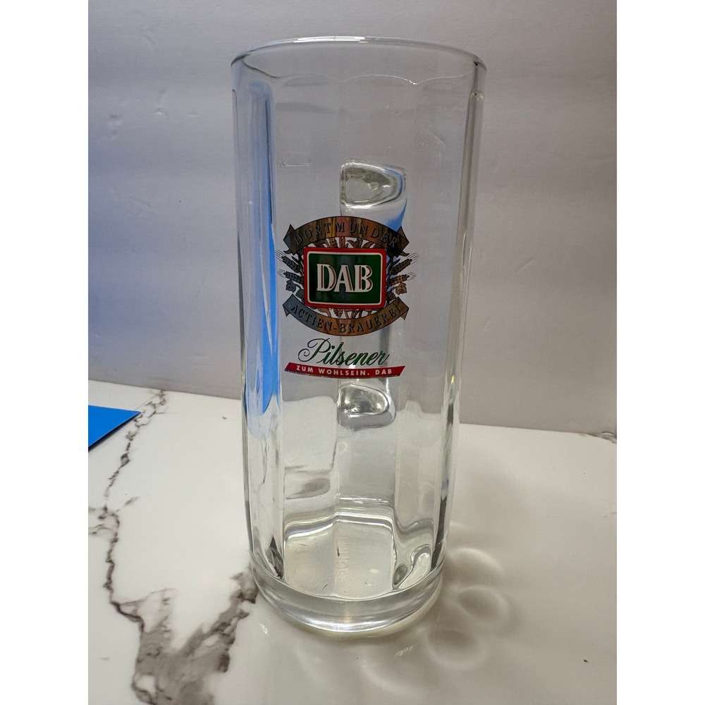 DAB Dortmunder Actien-Brauerei Pilsener Beer Mug‎ Heavy Glass 0.5L Germany
